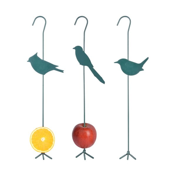 Zestaw 3 kolorowych haków na pokarm dla ptaków Esschert Design