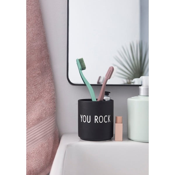 Czarny porcelanowy kubek 300 ml You Rock – Design Letters-image-1