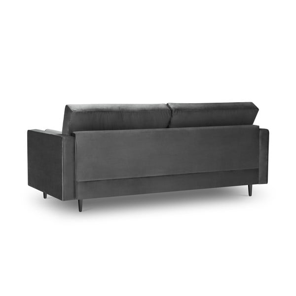 Ciemnoszara aksamitna sofa Milo Casa Santo, 219 cm-image-4