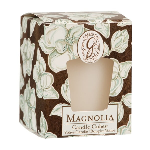 Świeczka o zapachu magnolii Greenleaf Magnolia, czas palenia 15 godzin