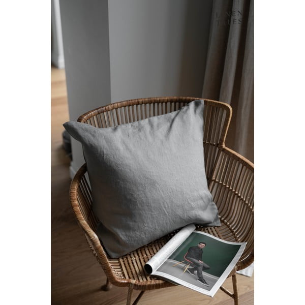 Lniana poszewka na poduszkę 50x50 cm Khaki – Linen Tales-image-2