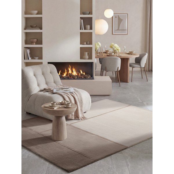 Brązowy/kremowy dywan z mieszanki wełny 120x170 cm Presilda – Villeroy&Boch-image-1