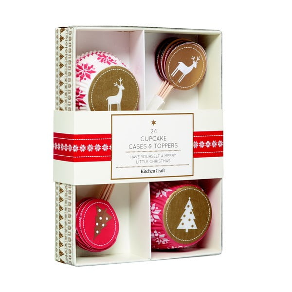 Zestaw do cupcake'ów Merry Little Christmas-image-1