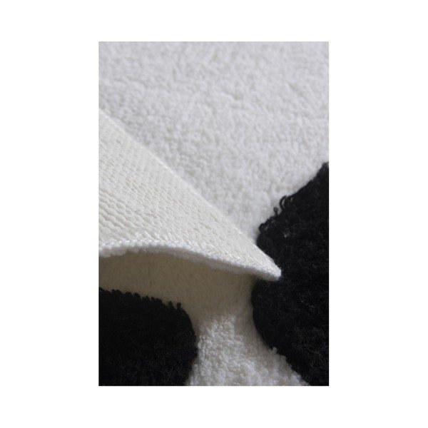 Czarno-biały dywanik łazienkowy Crasso Panda, 100x60 cm-image-2