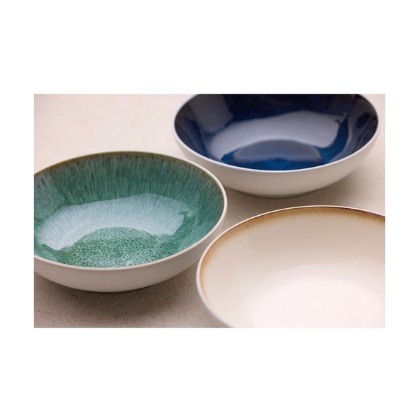 Biało-zielona kamionkowa miska 900 ml Gastro White/Green – Bitz-image-4