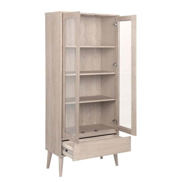 Naturalna witryna w dekorze dębu 80x178 cm Nagano – Actona-image-3