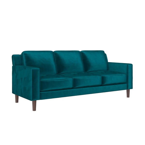 Zielona aksamitna sofa 83 cm Brynn – Støraa-image-1