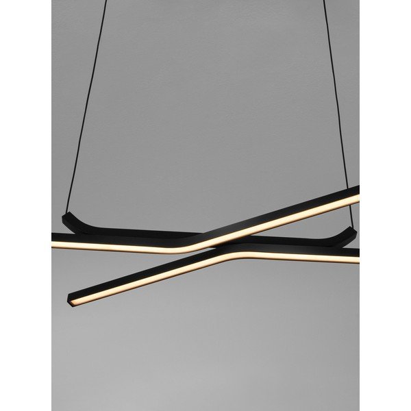 Aluminiowa lampa wisząca LED ze ściemniaczem w kolorze matowej czerni Akro – Nova Luce-image-2