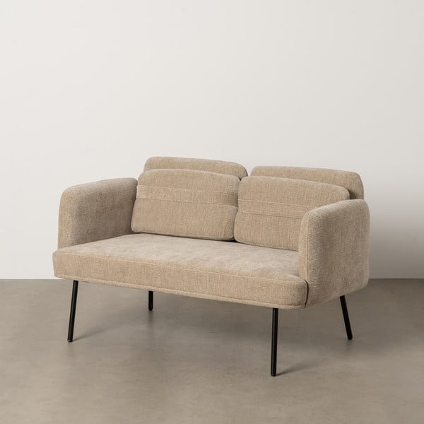 Beżowa sofa  z tkaniny szenilowej 127 cm Bind – Ixia-image-1