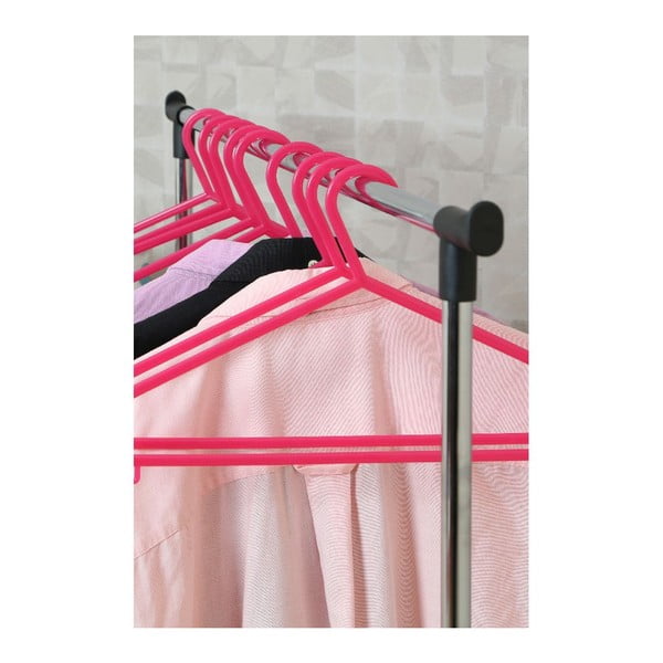 Metalowy teleskopowy stojak na ubrania na kółkach w kolorze srebra – Premier Housewares-image-2