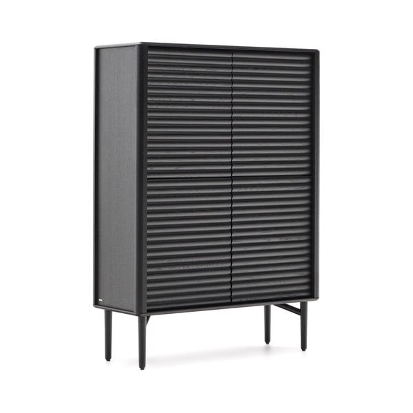 Czarna szafka w dekorze dębu 104,5x144x40 cm Lenon – Kave Home-image-2