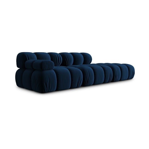 Niebieska aksamitna sofa 282 cm Bellis – Micadoni Home-image-3