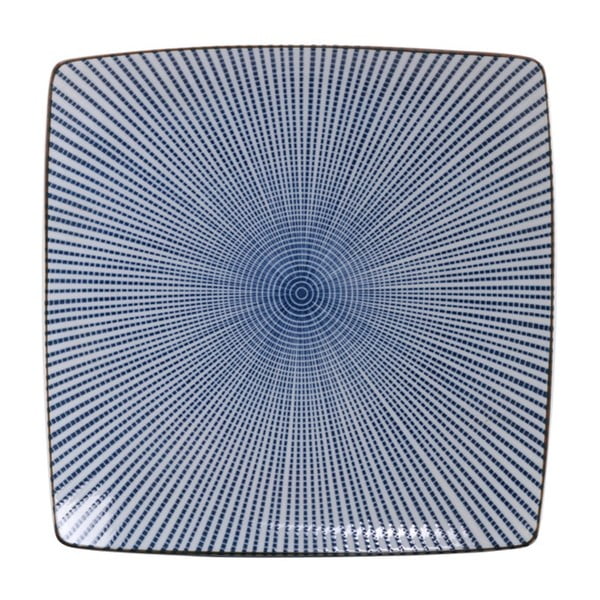 Niebieski porcelanowy talerz Tokyo Design Studio Yoko, 18,8x18,8 cm