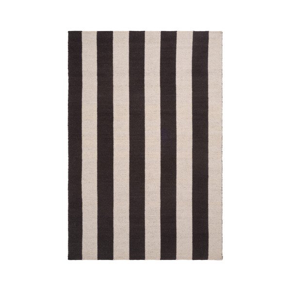 Czarno-biały dywan z mieszanki wełny tkany ręcznie 160x230 cm Sissel – Jotex