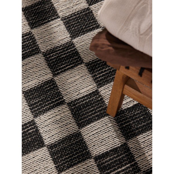 Czarny/kremowy chodnik z mieszanki juty tkany ręcznie 80x200 cm Rex – Hanse Home-image-2