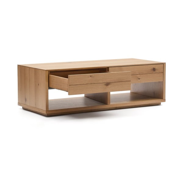 Stolik w dekorze dębu w naturalnym kolorze 60x140 cm Alguema – Kave Home-image-3