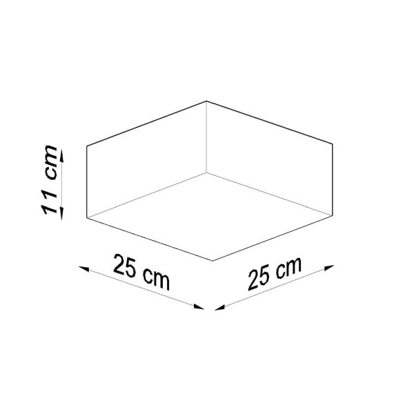 Biała lampa sufitowa 25x25 cm Mitra – Sollux-image-4