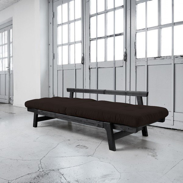 Sofa rozkładana Karup Step Black/Brown-image-2