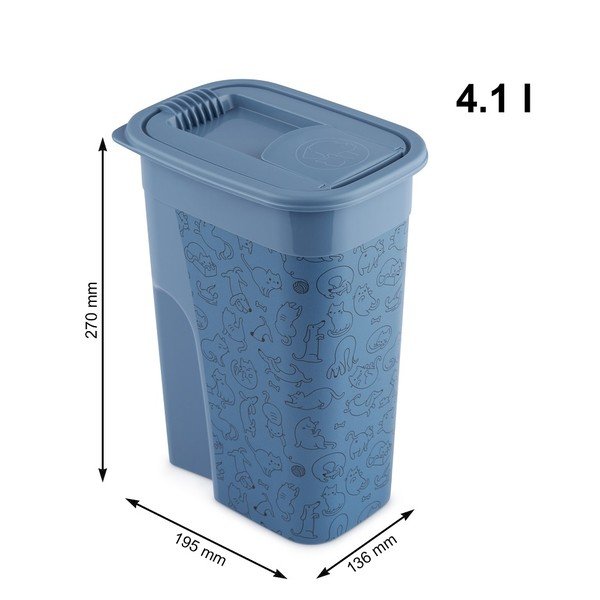 Niebieski pojemnik na karmę 4,1 l Flo – Rotho-image-3