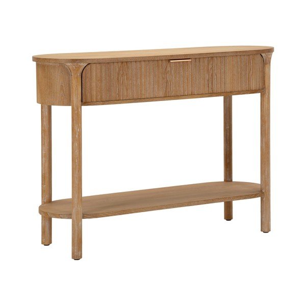 Konsola z litego drewna jodłowego w naturalnym kolorze 40x110 cm Gothenburg – Mauro Ferretti