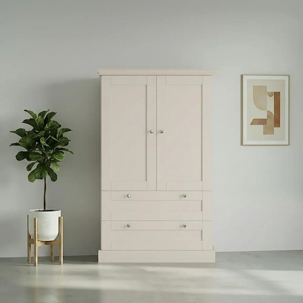 Beżowa szafka z matowym wykończeniem 83x130x35 cm Binz – Støraa-image-2