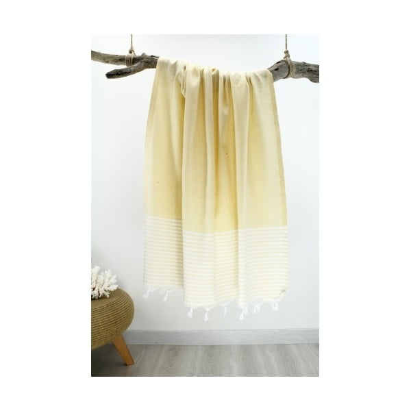 Ręcznik hammam Marine Style Yellow, 100x180 cm