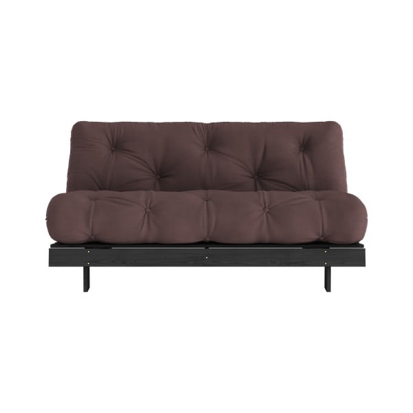 Ciemnobrązowa rozkładana sofa 160 cm Roots Black Night – Karup Design-image-1