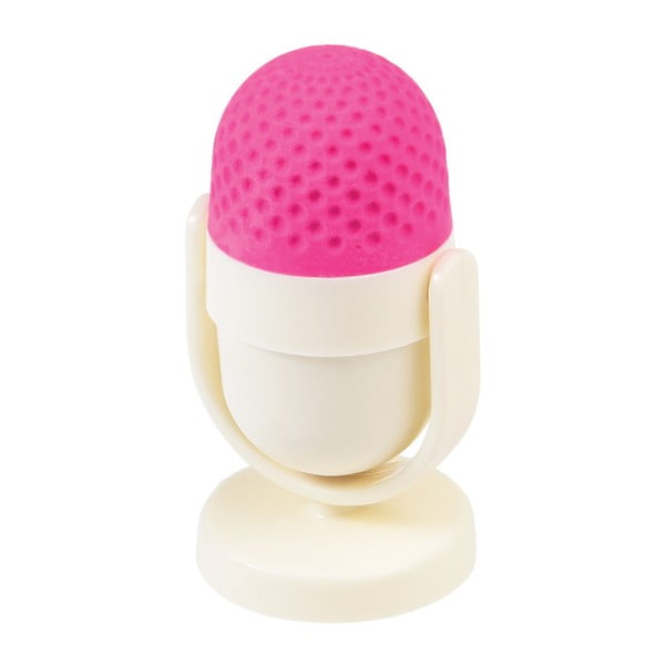 Różowo-biała gumka do mazania z temperówką Rex London Microphone