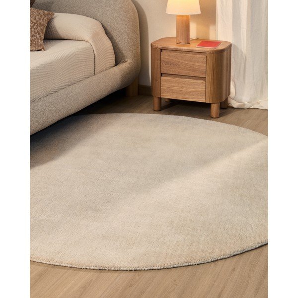 Kremowy okrągły dywan ø 200 cm Empuries – Kave Home-image-2