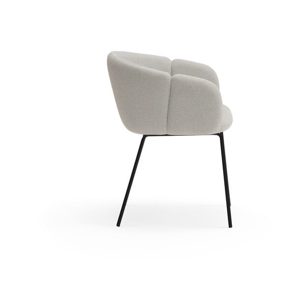 Jasnoszary tapicerowany fotel jadalniany Add – Teulat-image-3