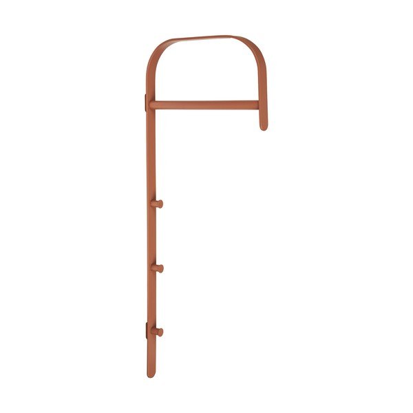 Koniakowy metalowy stojak na ubrania ścienny 30x80x3 cm Gresto – House Nordic