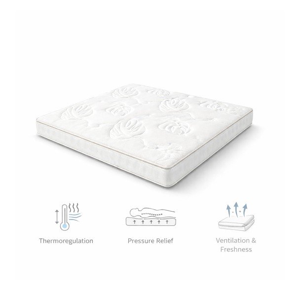 Średnio twardy sprężynowy materac termoregulacyjny 160x200 cm Memory Luna – Bonami Selection-image-3