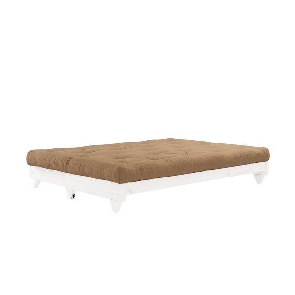 Sofa rozkładana z brązowym pokryciem Karup Design Fresh White/Mocca-image-3