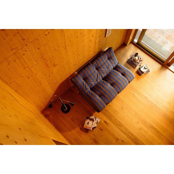 Niebieski/brązowy fotel futon/drewniany Roots – Karup-image-3
