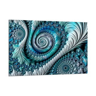 Obraz Styler Glasspik Fractal Blue, 80x120 cm