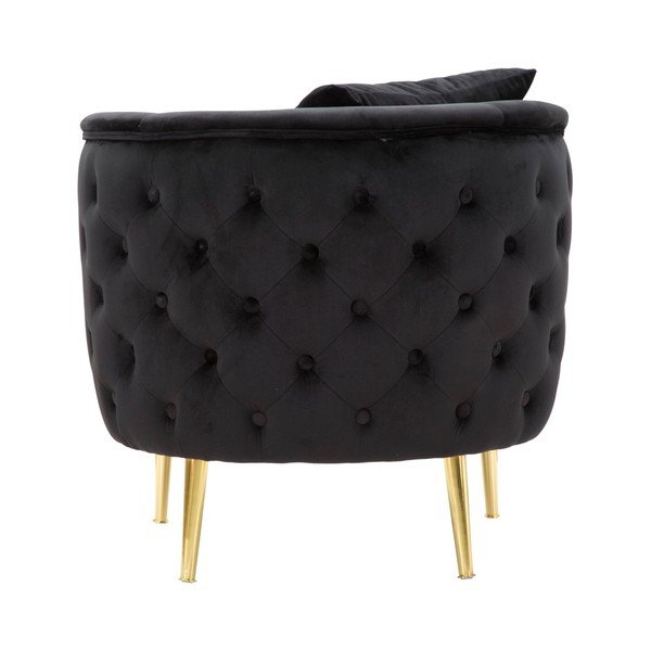 Czarny aksamitny fotel Bucarest – Mauro Ferretti-image-4