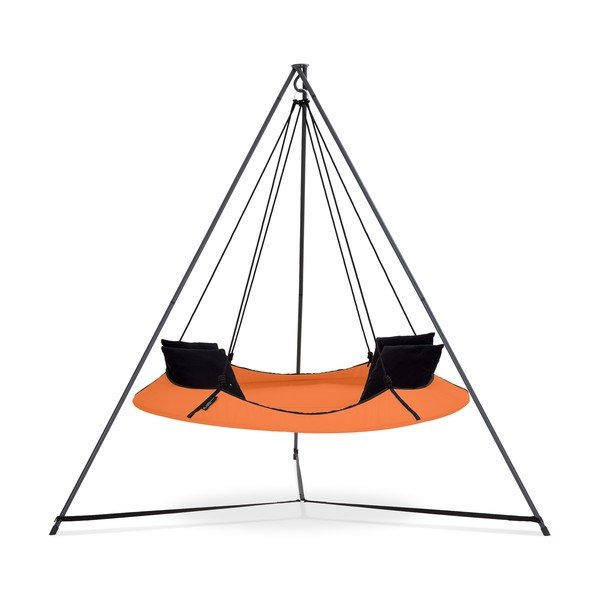 Pomarańczowa huśtawka ogrodowa ze stojakiem –  Hangout Pod-image-1