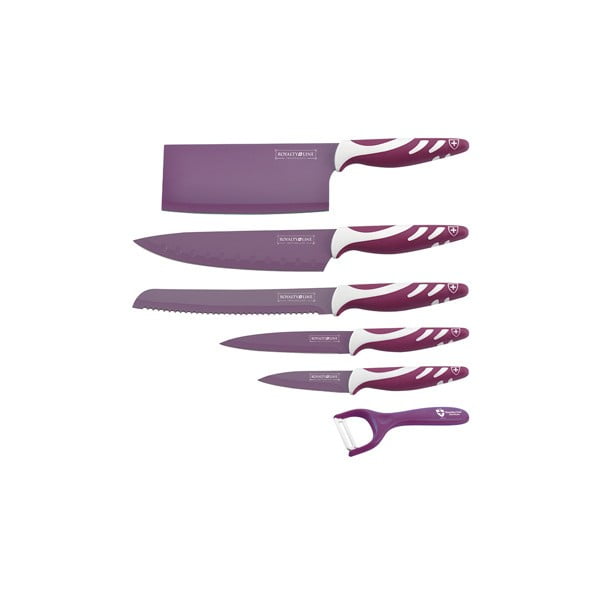 6-częściowy komplet noży Chef Non-stick Color, fioletowy