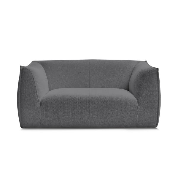 Ciemnoszara sofa z materiału bouclé 170 cm Giorgia – Bobochic Paris