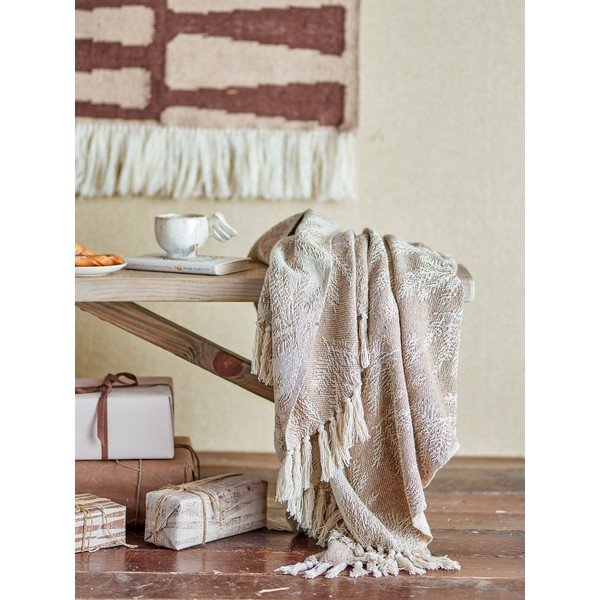 Jasnobrązowy koc 130x160 cm Gabriela – Bloomingville-image-1