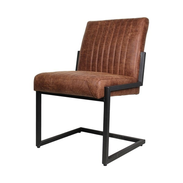Jasnobrązowe krzesło ze skórzanym obiciem HSM Collection Texas