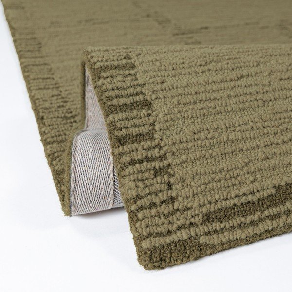 Zielony wełniany dywan tkany ręcznie 160x230 cm Harris Modula Wool – Flair Rugs-image-2