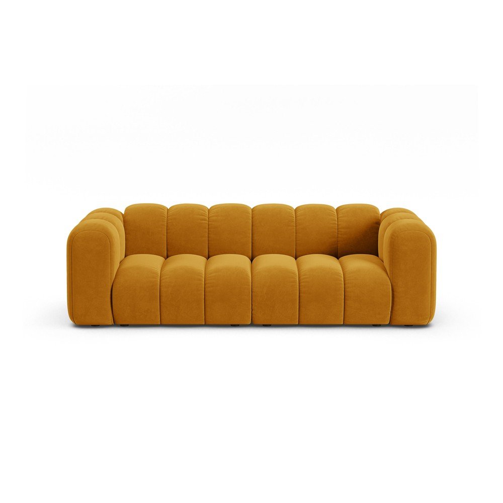 Żółta sofa 228 cm Lupine – Micadoni Home