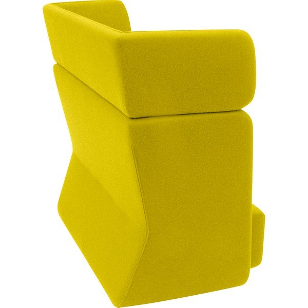 Żółty fotel Softline Basket Felt Melange Yellow-image-1