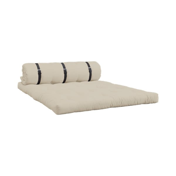 Sofa rozkładana ze skórzanym paskiem Karup Design Buckle Up Beige-image-3