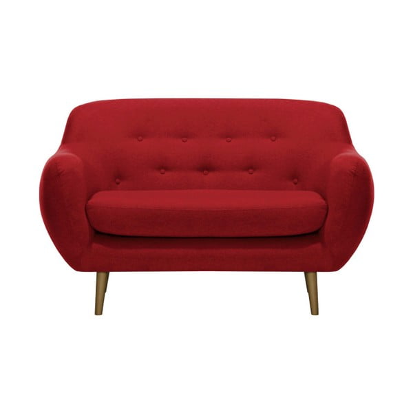 Czerwona sofa Vivonita Gaia, 142 cm