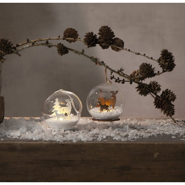 Naturalna dekoracja świetlna ze świątecznym motywem ø 8 cm Fauna – Star Trading-image-3