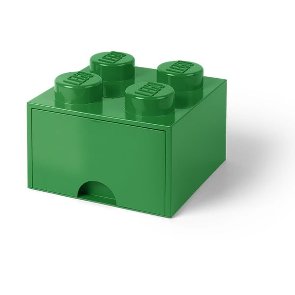 Zielony pojemnik z szufladką LEGO®