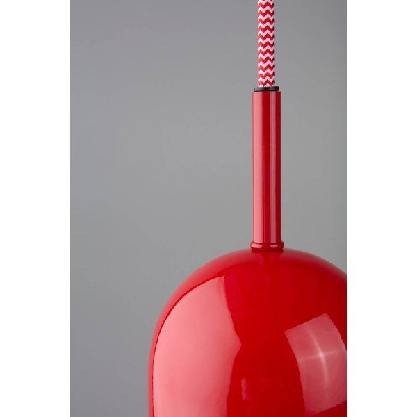 Czerwona metalowa lampa wisząca ø 10 cm Ara – Jotex-image-3