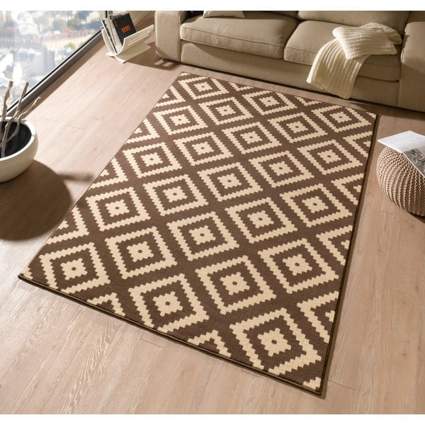 Brązowy dywan chodnikowy 80x300 cm Diamond – Hanse Home-image-1